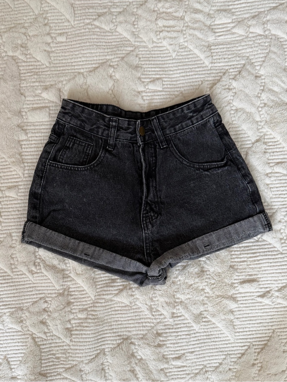 Black Washed Jean shorts